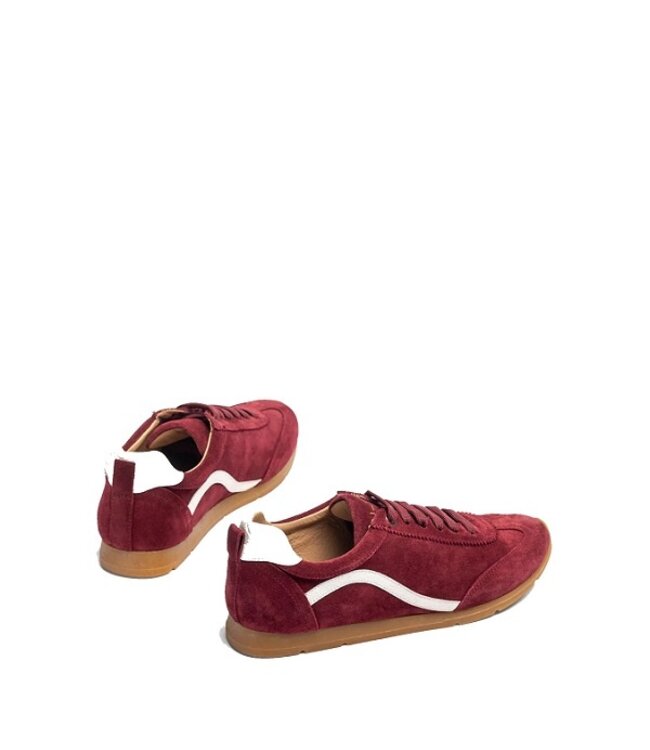 Unisa ladies sneakers burgundy red suede
