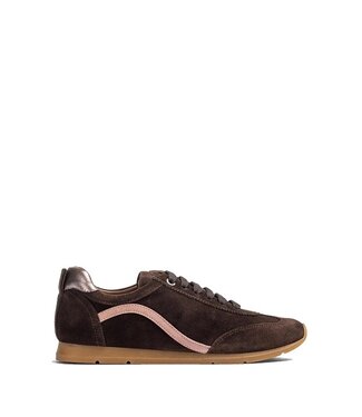 Unisa Unisa dames sneakers bruin suède