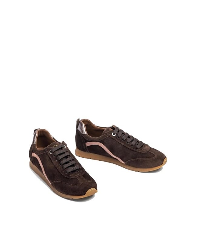 Unisa dames sneakers bruin suède