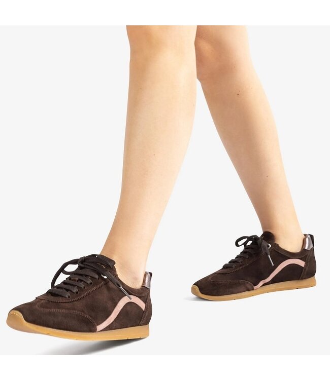 Unisa ladies sneakers brown suede