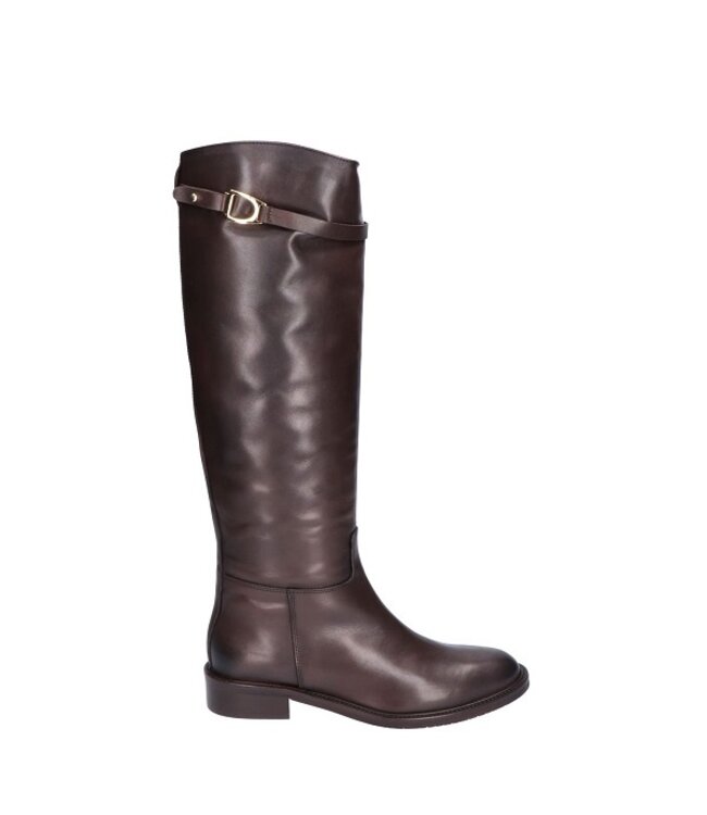 Julie Dee long women's boot dark brown leather