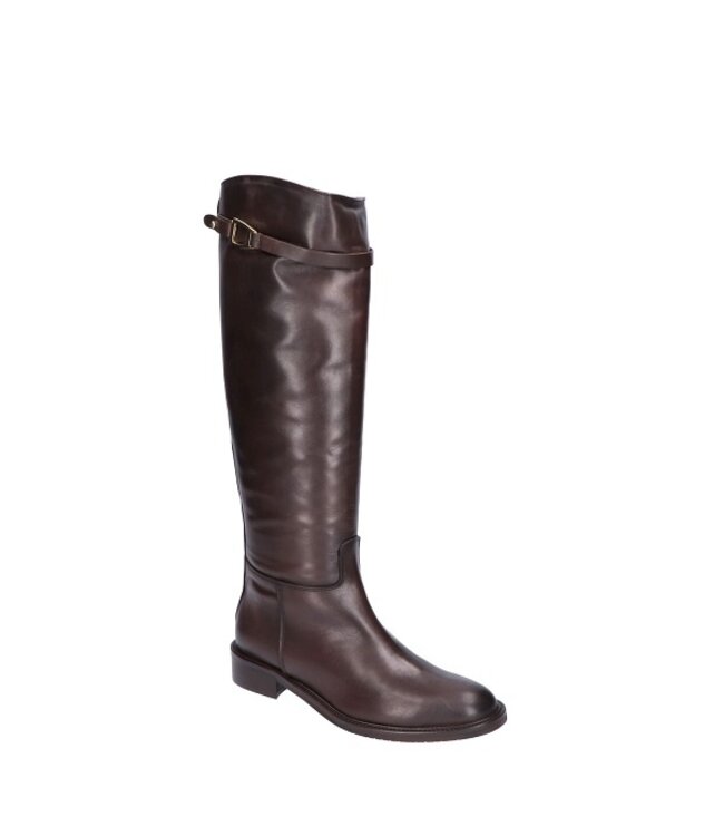 Julie Dee long women's boot dark brown leather