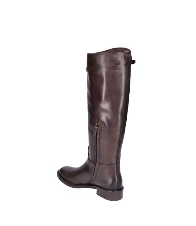 Julie Dee long women's boot dark brown leather
