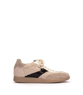 Pedro Miralles Pedro Miralles dames sneakers beige suède met wol
