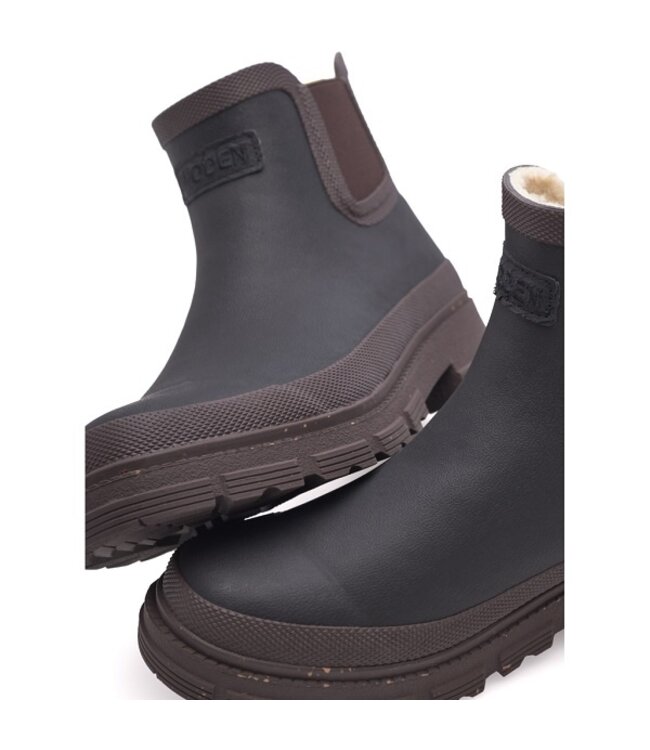 Woden Liv Warm Waterproof boots black-brown