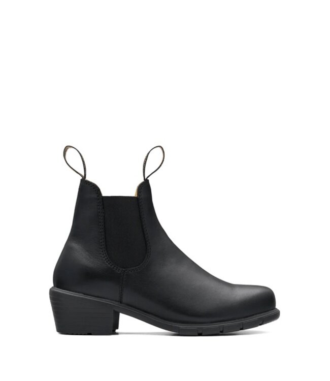 Blundstone midden hak dames chelsea boots zwart leer
