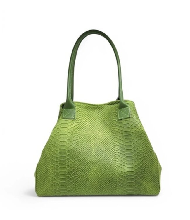 Zeen Zeen Bag damestas prato groen leer