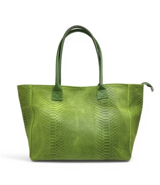 Zeen Bag damestas prato groen leer