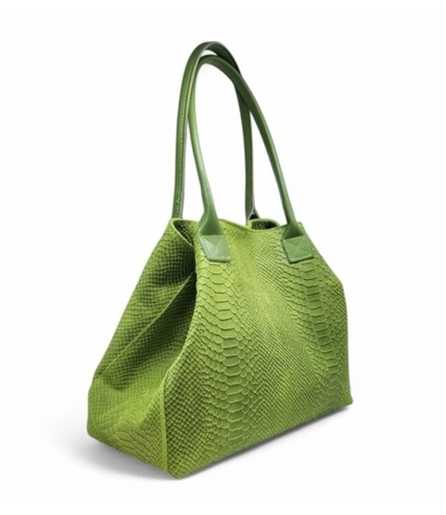 Zeen Bag damestas prato groen leer