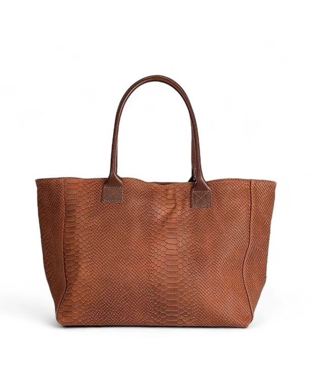 Zeen Zeen Bag damestas midden bruin leer
