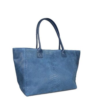 Zeen Zeen Bag damestas jeansblauw leer