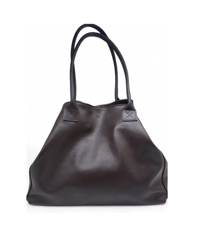 Zeen Zeen Lola damestas choco donkerbruin leer