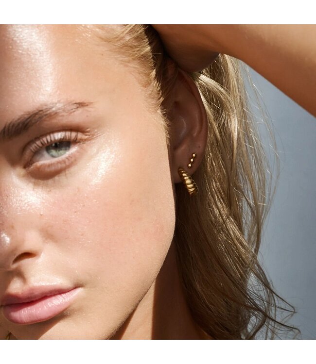 Kali Croissant Stud Hoop Oorbellen stainless steel