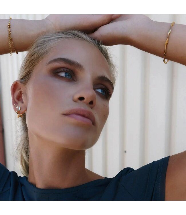 Winona Star Hoop Oorbellen Gold