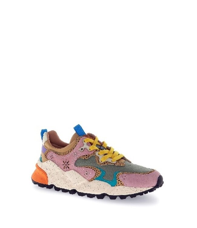 Flower Mountain sneakers pink multi and leo print