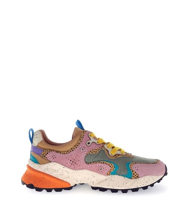 Flower Mountain sneakers roze multi en leo print
