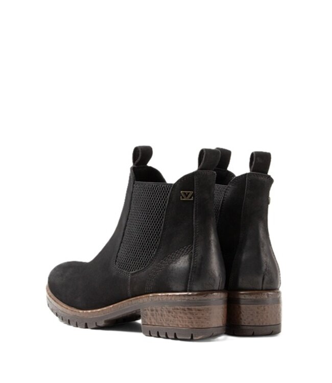 Lazamani women's Chelsea boots black nubuck