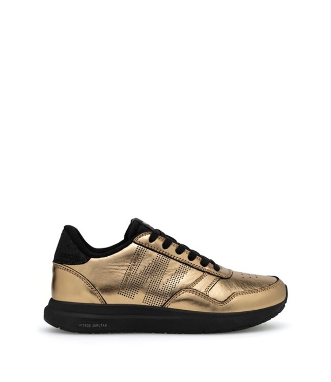 Woden Nicoline Metallic gold women's sneakers