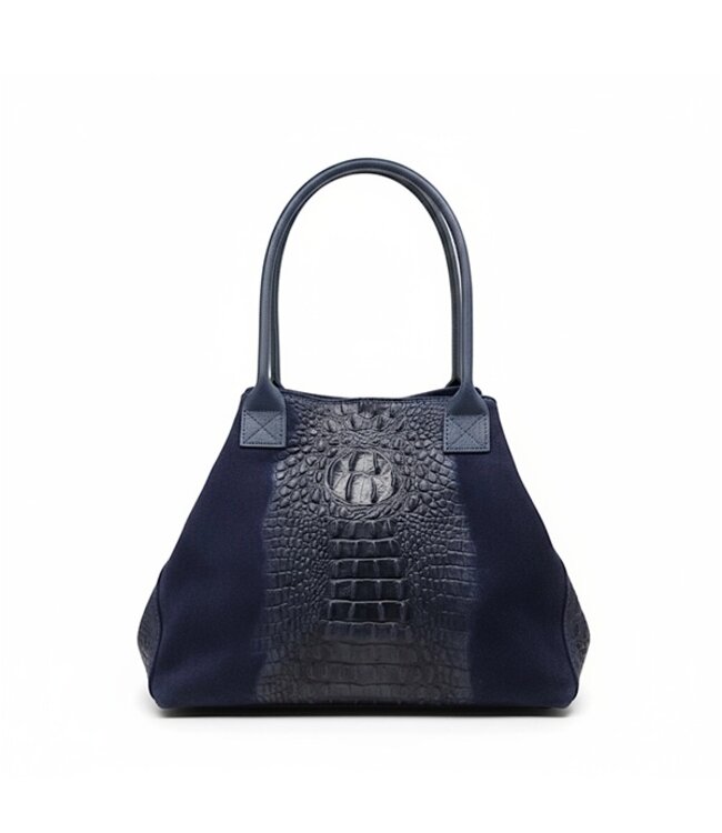 Zeen Lola Croco damestas donkerblauw suède
