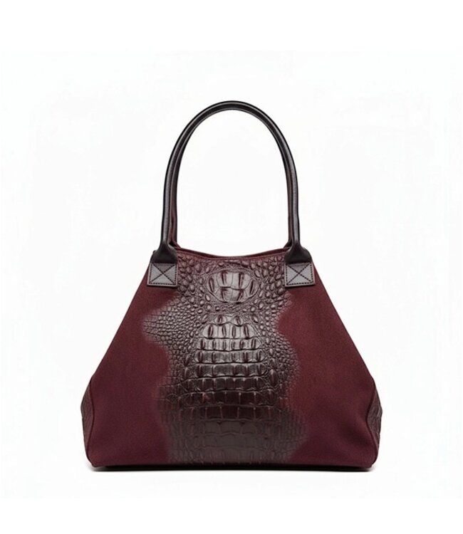 Zeen Lola Croco damestas bordeaux suède