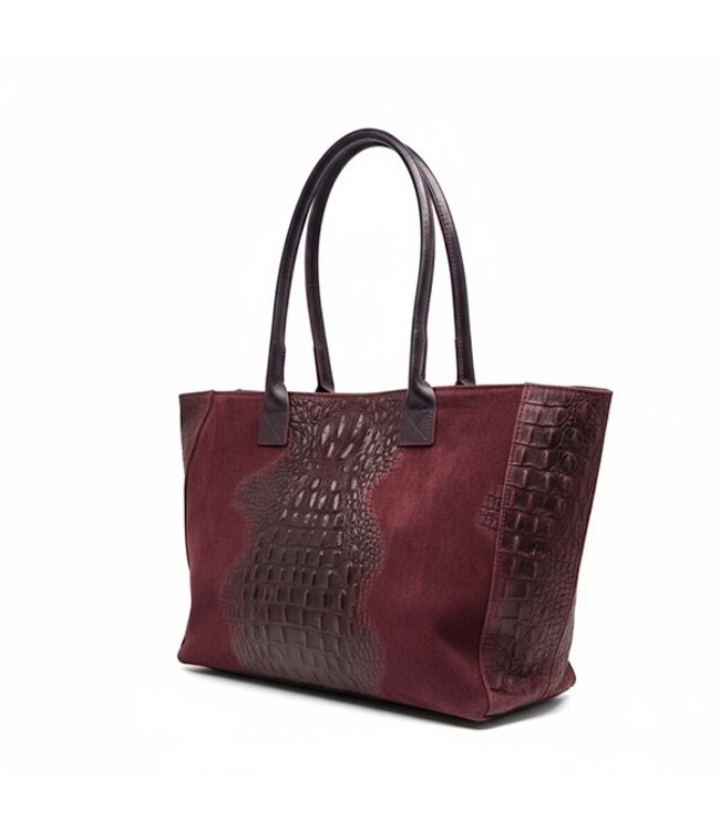Zeen Lola Croco damestas bordeaux suède