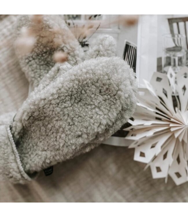 The Cozy Sheep lichtgrijs wollen handschoenen