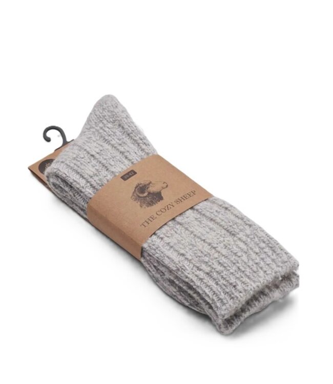 The Cozy Sheep light grey wool socks
