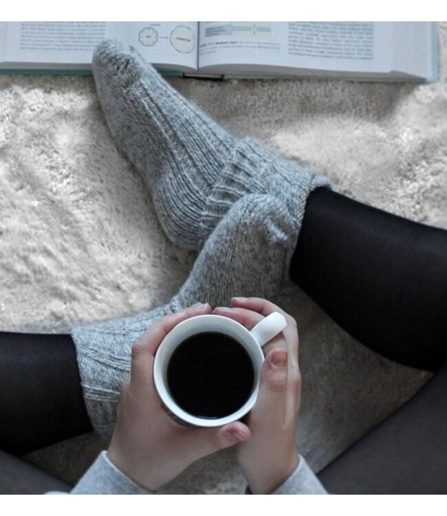 The Cozy Sheep light grey wool socks