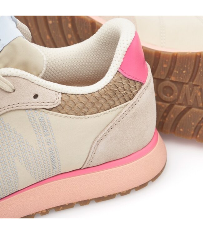 Woden Ronja pink with beige women's sneakers
