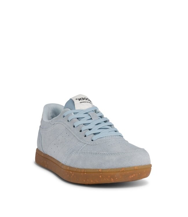 Woden Bjork dames sneakers lichtblauw suède