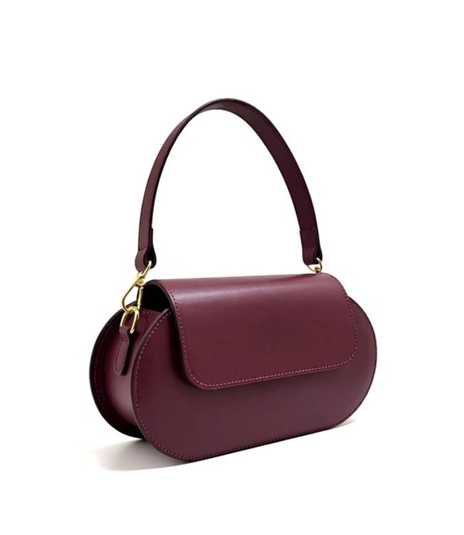 Zeen Robijn ladies bag burgundy leather