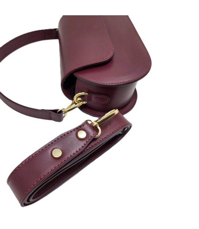 Zeen Robijn ladies bag burgundy leather
