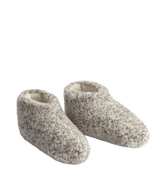 The Cozy Sheep lichtgrijs wollen pantoffels