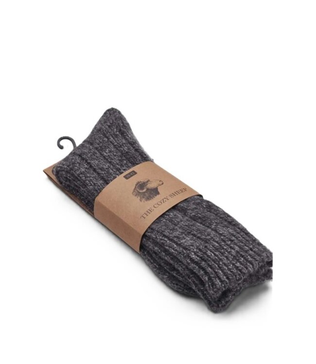 The Cozy Sheep The Cozy Sheep dark grey wool socks