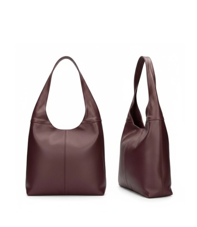 Zeen Zeen Gina ladies bag burgundy leather