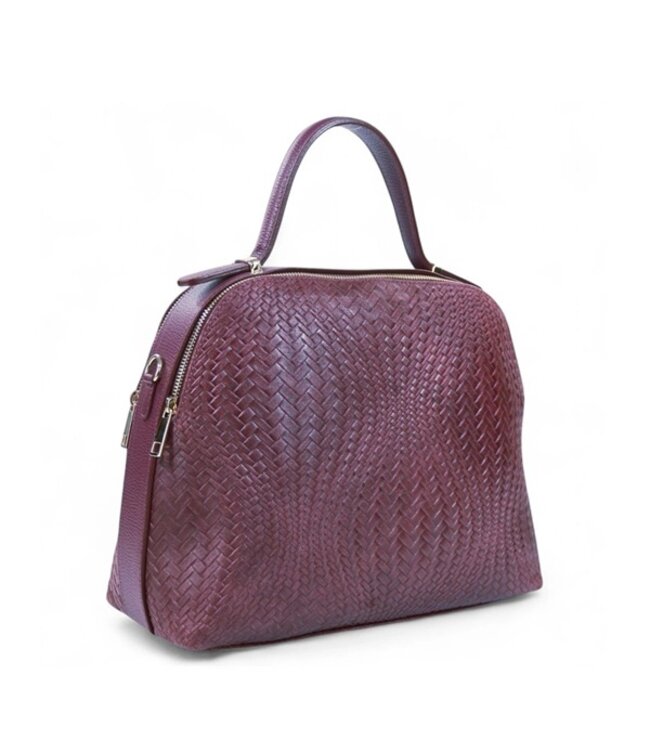 Zeen Rita women's bag burgundy leather