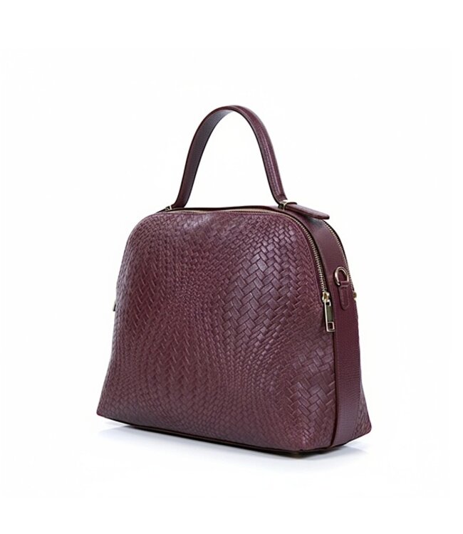 Zeen Rita women's bag burgundy leather