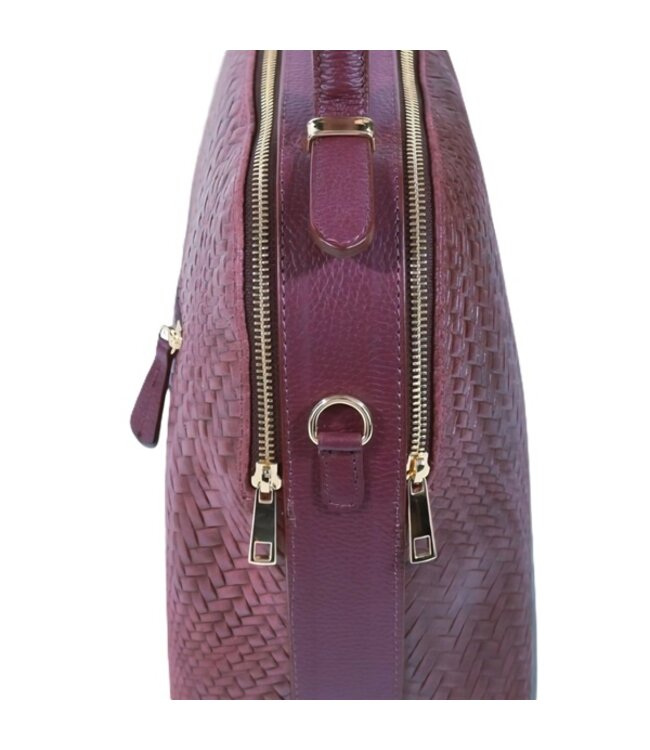 Zeen Rita women's bag burgundy leather