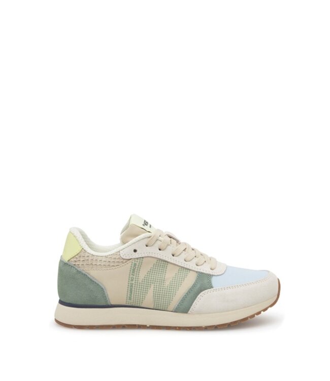 Woden Woden Ronja beige, lichtblauw, groen, geel dames sneakers