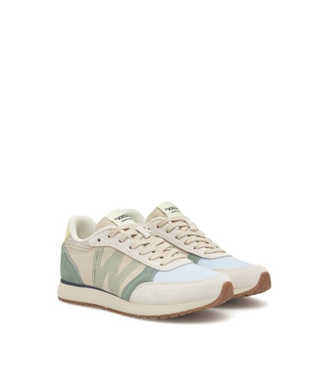 Woden Ronja beige, lichtblauw, groen, geel dames sneakers