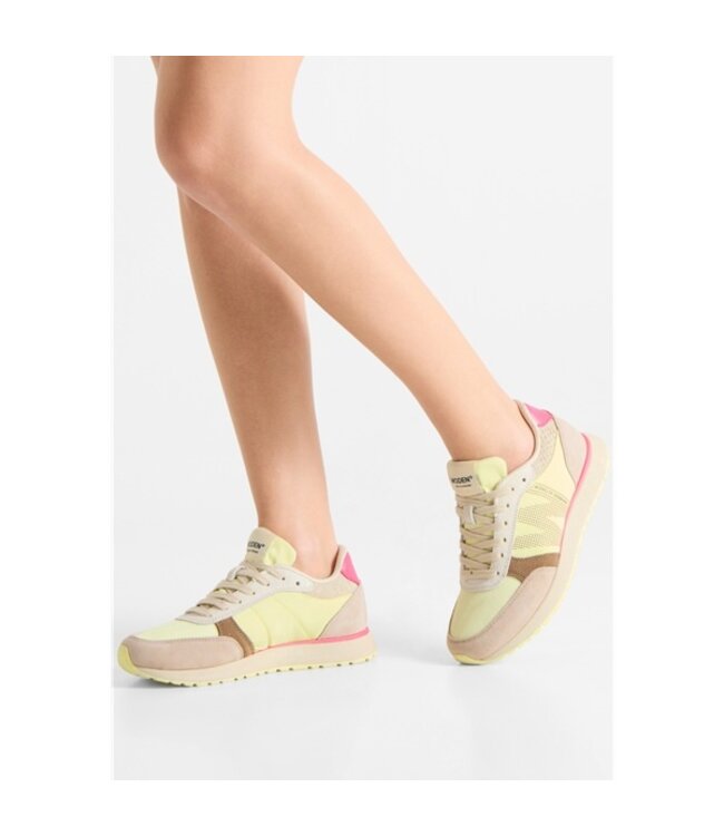 Woden Ronja Tricolor yellow women's sneakers
