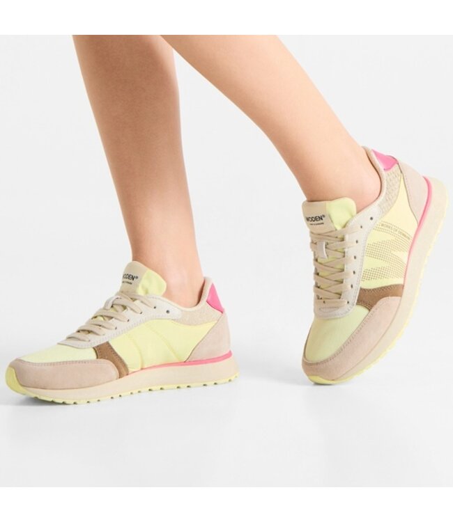 Woden Ronja Tricolor geel dames sneakers