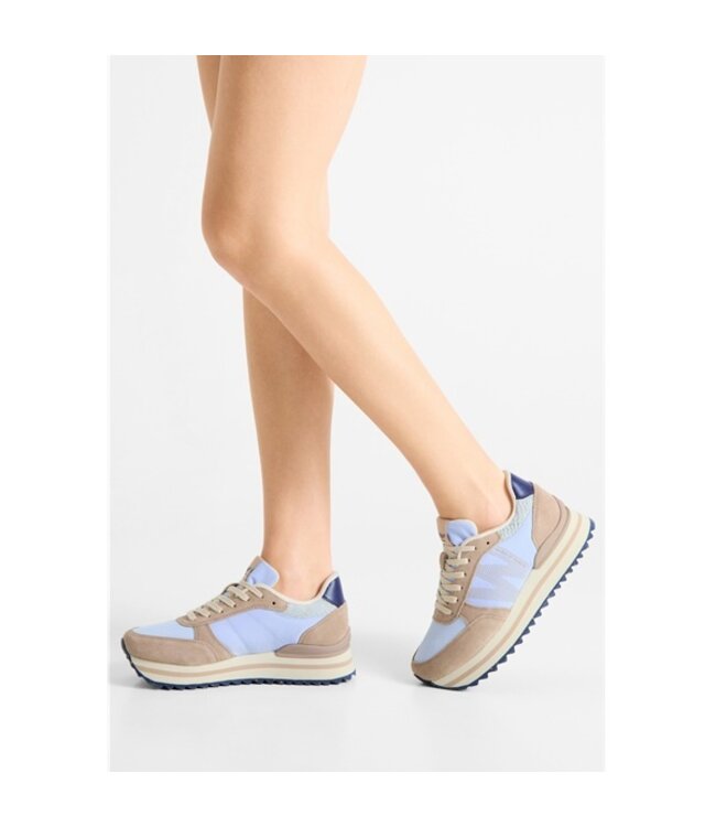 Woden Ronja Plateau light blue multi women's sneakers