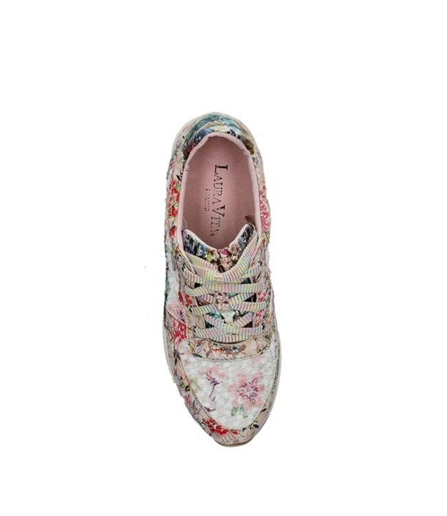 Laura Vita pink multicolor floral women's sneakers