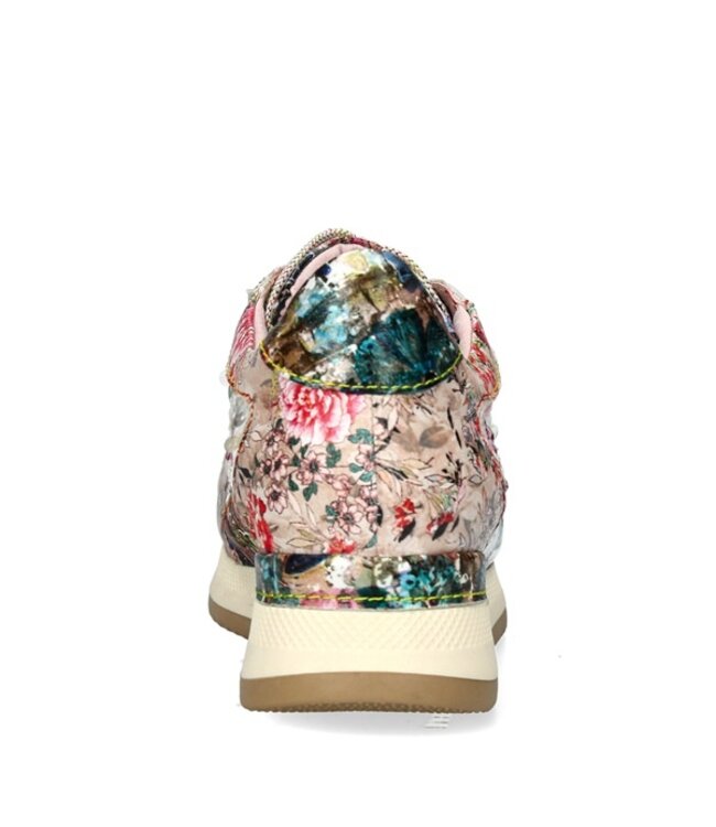 Laura Vita pink multicolor floral women's sneakers