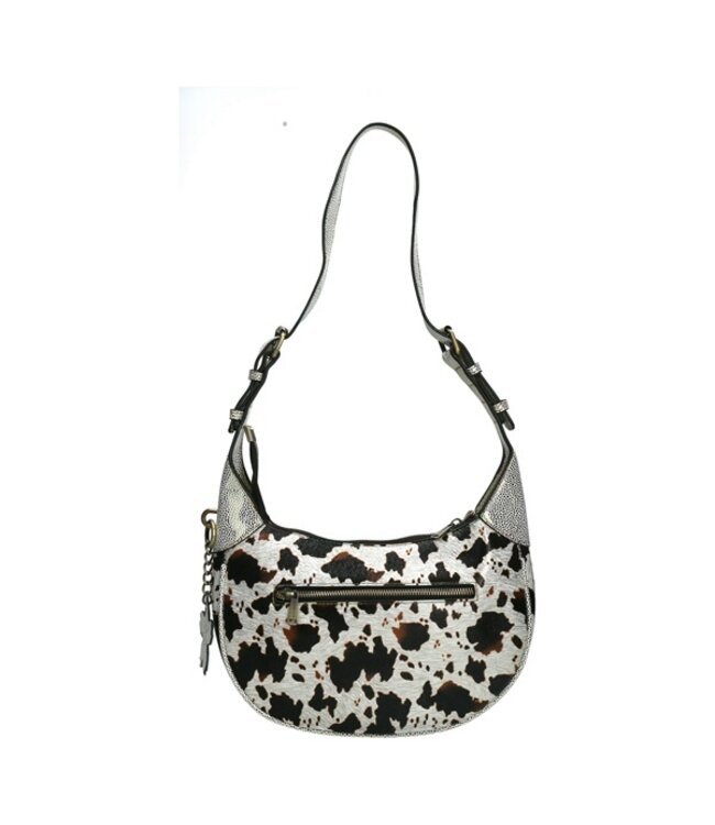 Laura Vita Alba cow print dames schoudertas
