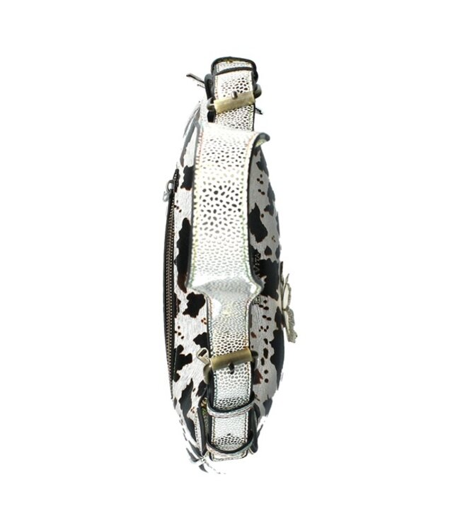 Laura Vita Alba cow print women's shoulder bag
