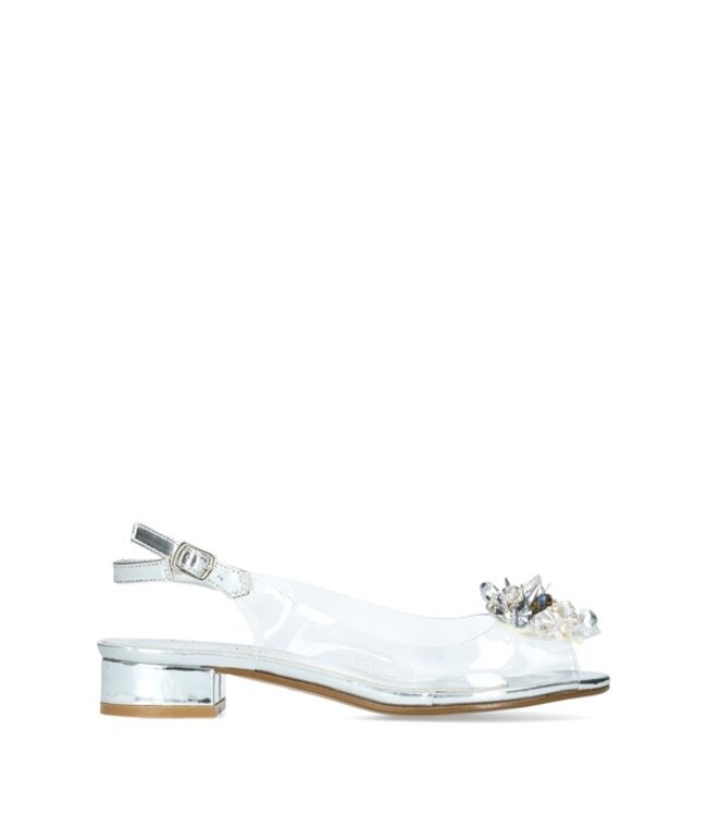 Laura Vita transparent slingback silver