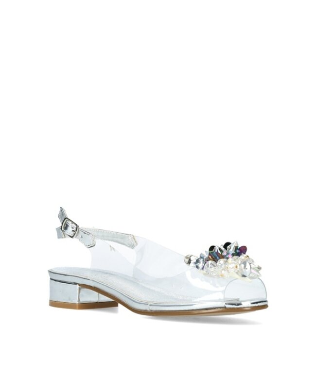 Laura Vita transparent slingback silver