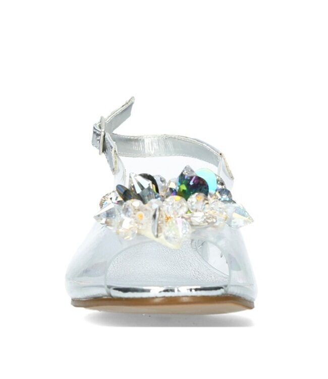 Laura Vita transparent slingback silver